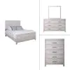 New Classic 00-3314-34C New Classic 00-3314-34C Biscayne - 5/0 Queen 4 Piece Bedroom Set (Bed & Dresser & Mirror & Chest) - Driftwood