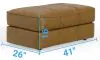 Jackson Furniture Industries 240610-1273/16-3073/16 Corvara - Top Grain Italian Leather Match Ottoman - Caramel