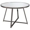 CoasterEveryday 120630-S5 Jillian - 5 Piece Round Mirror Top Dining Set - Black Nickel