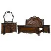 New Classic 00-2477-24N New Classic 00-2477-24N Bella Notte - 6/0 Western King 4 Piece Set (Padded Sleigh Bed, Dresser, Mirror, Nightstand) - Cherry