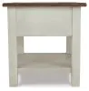 Ashley Furniture T637-3 Bolanburg - Rectangular End Table - White / Brown / Beige
