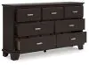 Ashley Furniture B441-31 Covetown - Dresser - Dark Brown