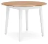 Ashley Furniture D398/15/01(2) Ashley Furniture D398/15/01(2) Gesthaven - 5 Pc. - Round Dining Room Drop Leaf Table, 4 Side Chairs - Natural / White