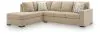 Ashley Furniture PC69507S4 Bridgepoint - 2-Piece Sleeper Sectional With LAF Corner Chaise - Almond