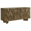 Coaster Fine Furniture 130515 Tyler - 3 Door Solid Wood Sideboard Buffet Cabinet - Mango Brown