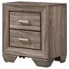 CoasterEveryday 204192 Kauffman - 2-Drawer Nightstand - Washed Taupe