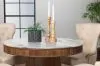 CoasterElevations 105141 Ortega - Round Marble Top Wood Dining Table - Natural