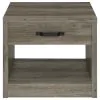 Coaster Fine Furniture 707727 Felix - 1-Drawer Engineered Wood Side End Table - Gray Driftwood