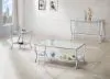 CoasterEssence 720337 Saide - Square Glass Top Side End Table - Chrome