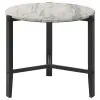 CoasterEssence 753537 Tandi - Round Faux Marble Side End Table - White And Black