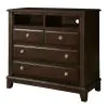 Furniture of America CM7383TV Litchville - Media Chest - Brown Cherry