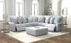Jackson Furniture Industries 633/66/68/67/628-18 Jackson Furniture Industries 633/66/68/67/628-18 Majesty - 3 Piece Deep Seating Power Reclining Sectional With 1 Castered Cocktail Ottoman - Shark
