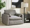 Benchcraft® 11702/23/14 Benchcraft® 11702/23/14 Dramatic - 2 Pc. - Chair And A Half, Ottoman - Granite
