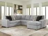 Benchcraft® 66804S2 Lakepoint - 2-Piece Sectional With RAF Sofa Chaise - Nickel