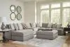 Ashley Furniture 58103/16/46(3)/77/65/08 Ashley Furniture 58103/16/46(3)/77/65/08 Avaliyah - 7 Pc. - 6-Piece Sectional With Laf Corner Chaise, Ottoman - Ash
