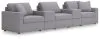 Ashley Furniture 92104S9 Ashley Furniture 92104S9 Modmax - 5-Piece Sectional With Storage Consoles - Granite