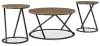 Ashley Furniture T152-13 Cassbryn - Occasional Table Set (Set of 3) - Brown / Black
