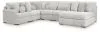 Ashley Furniture PC59106S3 Ashley Furniture PC59106S3 Cuddle Plush - 6-Piece Sectional With Armless Chaise And LAF Corner Chair - Arctic