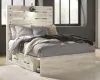 Ashley Furniture B192B34 Cambeck - Full Panel Bed With 4 Storage Drawers - Whitewash