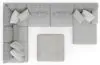 Jackson Furniture Industries 3303/30/62/76/28-18 Logan - 3 Piece Sectional With Comfort Coil Seating And Included Cocktail Ottoman And 9 Accent Pillows (Right Side Facing Chaise) - Moonstruck