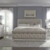 Liberty Furniture 520-BR-QUSLDMN Liberty Furniture 520-BR-QUSLDMN Abbey Park - 4 Piece Bedroom Set (Queen Upholstered Sleigh Bed, Dresser & Mirror, Nightstand) - Antique White