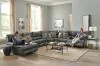 Jackson Furniture Industries 643/62/64/68/65/69/67-28 Jackson Furniture Industries 643/62/64/68/65/69/67-28 Como - 7 Piece Italian Leather Match Power Reclining Sectional With 2 Lay Flat Reclining Seats And LSF Chaise - Steel