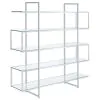 CoasterElevations 801304 Elmer - 5-Shelf Bookshelf - Clear And Chrome