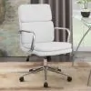 CoasterEssence 801767 Ximena - Upholstered Adjustable Mid Back Office Chair - White