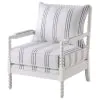 CoasterElevations 903835 Blanchett - Upholstered Bobbin Accent Chair - White And Navy