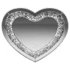 CoasterEssence 961535 Aiko - Heart Shaped LED Light Wall Mirror - Silver