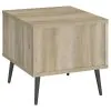 Coaster Fine Furniture 701037 Welsh - Square Engineered Wood Side End Table Antique Pine - Distressed Pine