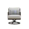 New Classic G2762-21S Genova - Patio Swivel Club Chair With Accent Pillow (Set of 2) - Gray