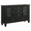 CoasterEssence 201321KWN-S5 Sandy Beach - 5 Piece California King Panel Bedroom Set - Black