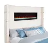 Coaster Fine Furniture 306032KE Tisdall - Upholstered Eastern King Fireplace Bed - Cream
