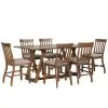 New Classic 45-D4115-D6C New Classic 45-D4115-D6C Putnam - Counter Table With 6 Chairs - Brown