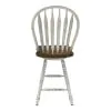 Liberty Furniture 186W-B100324 Liberty Furniture 186W-B100324 Carolina Crossing - Windsor Swivel Counter Chair - White / Antique Honey