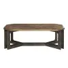 Pulaski Furniture P301727 Rustic Cocktail Table With Metal Base - Dark Brown