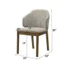 ACME DN07061 Oleia - Side Chair (Set of 2) - Chenille & Walnut