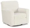 Ashley Furniture A3000365 Herstow - Swivel Glider Accent Chair - Ivory
