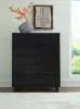 Ashley Furniture B1013-345 Danziar - Five Drawer Wide Chest - Black