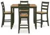 Ashley Furniture D401-223 Ashley Furniture D401-223 Gesthaven - Dining Room Counter Table Set (Set of 5) - Natural / Green