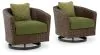 Ashley Furniture P572-821 Horizon Hall - Swivel Lounge With Cushion - Brown / Green