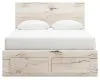 Ashley Furniture B2310B4 Ashley Furniture B2310B4 Lawroy - Queen Panel Bed With Storage Footboard - Light Natural