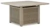 Ashley Furniture PCP690-772 Cliff Trails - Square Fire Pit Table - Beige