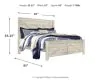 Ashley Furniture B331B10 Ashley Furniture B331B10 Bellaby - King Crossbuck Panel Bed - Whitewash