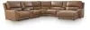 Ashley Furniture PCU62606S30 Ashley Furniture PCU62606S30 DeepWakes - 7-Piece Power Reclining Sectional With RAF Press Back Power Chaise And 2 Storage Consoles - Caramel