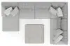 Jackson Furniture Industries 3303/30/72/75/28-18 Jackson Furniture Industries 3303/30/72/75/28-18 Logan - 3 Piece Sectional With Comfort Coil Seating And Included Cocktail Ottoman And 9 Accent Pillows (Left Side Facing Chaise) - Moonstruck