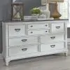 Liberty Furniture 417-BR31 Liberty Furniture 417-BR31 Allyson Park - 8 Drawer Dresser - Wirebrushed White / Charcoal