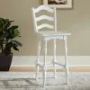Liberty Furniture 244-B200330 Magnolia Manor - Ladderback Swivel Bar Stool - Antique White