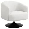 CoasterElevations 905739 Dave - Upholstered Barrel Back Swivel Club Chair - Beige